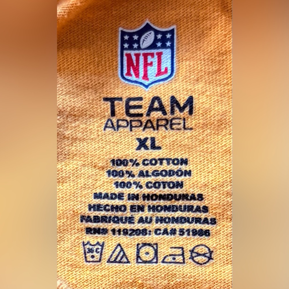 Pittsburgh Steelers ‘Big Ben’ T-Shirt Size XL HOF Yellow - Picture 4 of 4